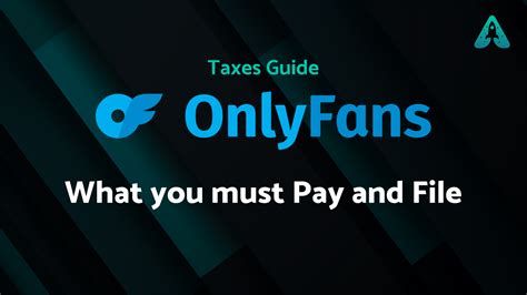 onlyfans income tax|Your Guide to OnlyFans Taxes: What You Must Pay and File